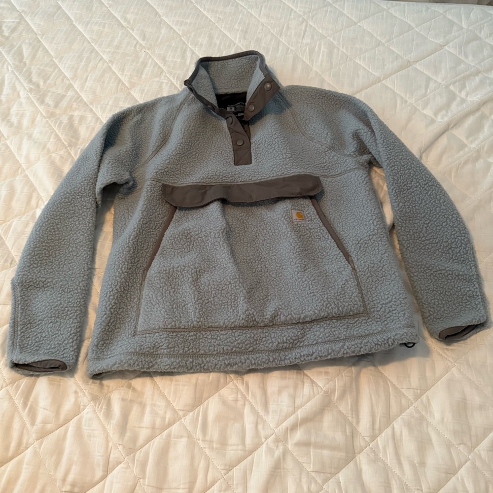 Carhartt light blue/gray Women's Sweater